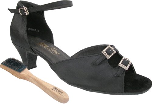 Very Fine Women's Salsa Ballroom Practice Adjustable Width Dance Shoes 1620 Bundle - Shoe Wire Brush 1.3