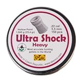 Skenco Ultra Shock, .22 Cal, 25.4 Grains, Hollowpoint, 150ct