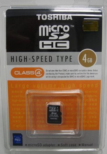東芝 microSDHC 4GB SD-F04GR4W クラス4