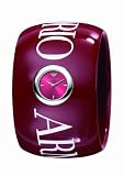 \#9 Emporio Armani Ladies Fuschia Acrylic Cuff with White Logo Detail