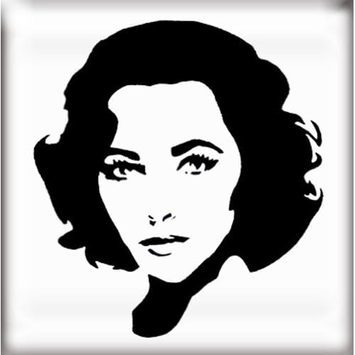 The Stencil Studio Famous Faces Range Elizabeth Taylor (2) Reusable