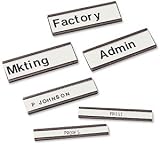 Legamaster Magnetic Label Carriers with White Insert Cards 60x20mm [Pack 54] Ref ET26