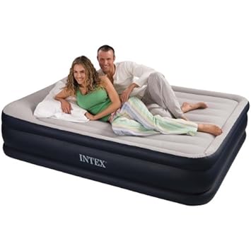 BRAND NEW INTEX 67737 RISING COMFORT QUEEN RAISED AIRBED W/ AC PUMP