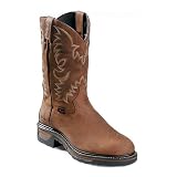 Mens Tony Lama 11 TLX Steel Toe WP Comfort Pull On Leather Work Western Boots 