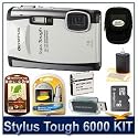 Olympus Stylus Tough 6000 10MP 2.7 LCD Digital Camera (White) Sensible Mega Bundle