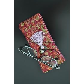 Click here to buy Beautiful Silk Brocade Eyeglass Sunglass Pouch Glasses Protect Bag - Velvet with Dragon... by Shanghai Old Street.