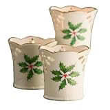 Lenox Holiday Pierced Votives, S/3