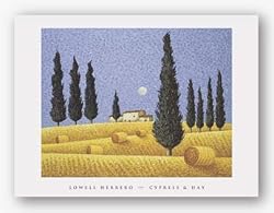 Cypress & Hay by Lowell Herrero 28"x22" Art Print Poster