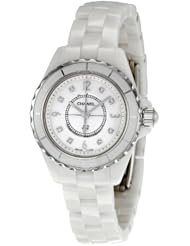 Chanel Womens H2570 J12 Diamond Dial Watch