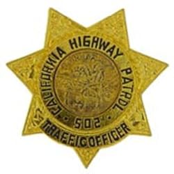 California Highway Patrol Traffic Officer Badge Pin 1"