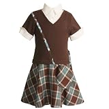 Little Girls Clothes BROWN PLAID Fall Dress Purse Set RARE EDITIONS Girl 4-6X