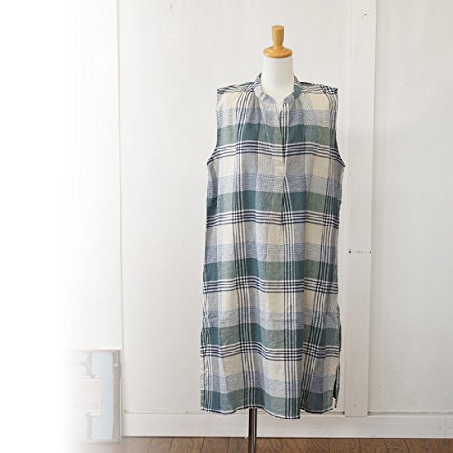 (サンバレー) SUNVALLEY チェック柄ノースリーブスリットワンピース