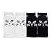 JiaDuo Kids Girl Cotton School Socks Cat Face Knee High Tube Sock Pack of 2