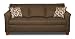 Chenille Chocolate Fabric Queen Size Sofa Sleeper