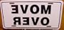 Move Over White Embossed Metal License Plate
