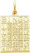 10K Yellow Gold Bingo Card Charm