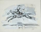 Horse - Acrylic On Paper - John Bageris - 26x29