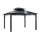 UPC 846822000442 product image for Sunjoy L-GZ340PST-3 Addis Ababa Hard Top Gazebo, 10 by 12 by 10-Feet | upcitemdb.com