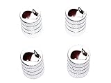 Dutch Rabbit - Bunny - Tire Rim Valve Stem Caps - Aluminum