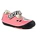 Momo Baby Girls First Walker/Toddler Zebra Hearts Mary Jane Leather Shoes