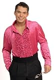 R7678 (L, Pink) Ruffled Tux Shirt