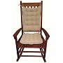 LARGE CORDUROY ROCKER CHAIR PAD SET-BEIGE / ROCKING CHAIR SOLD SEPERATELY