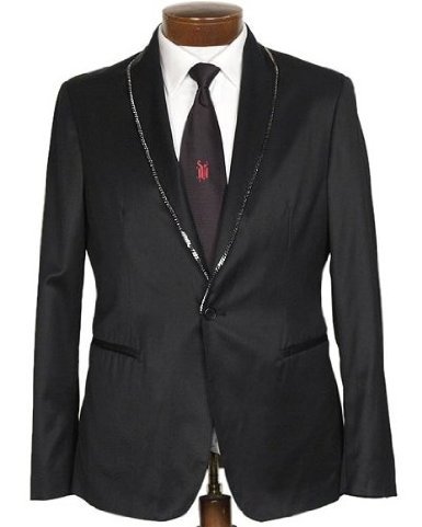 John Varvatos Black Tuxedo Jacket 40R Made In Italy 50
