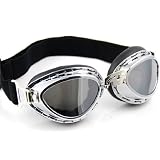 WWII RAF Pilot Flying Style Skydiving Extreme Sports X-Sports Parasailing Chrome Frame Mirror Lens Sun UV Protect Helmet Goggles Sunglasse