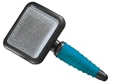 Master Grooming Tools Ergonomic Curved Slicker Brush for Dog Cat Puppy & Kitten Grooming Small (Pin Surface: 2 