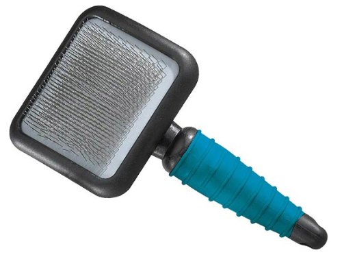 Master Grooming Tools Ergonomic Curved Slicker Brush for Dog Cat Puppy & Kitten Grooming Small (Pin Surface: 2 