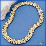 18K Textured Bars & Braids Link Necklace