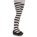Black and White Striped Tights - Child (Small)