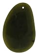 Dark Olive Jade - Drop Shape - 33X50mm 1.5mm Hole - Set of 3