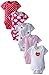 Gerber Baby Girls 5-Pack Short Sleeve Variety Onesies Bodysuits Heart 6-9 Months