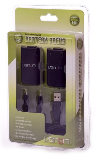 Venom Twin Rechargable Battery Packs Black