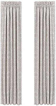 Five Queens Court Carlina 84" Window Panel Pair, Powder Blue, 50x84