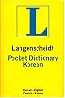 Langenscheidt's Pocket Dictionary Korean/English English/Korean