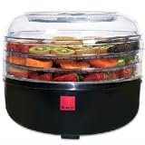 New Ronco 3 Tray Dehydrator Black Dishwasher Safe Economical Food Storage Convection Heat Drying