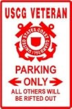 USCG VETERAN PARKING sign st coast guard