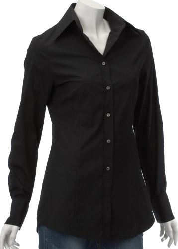 Soluzione Longbluse aus Baumwollstrechqualität