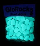 Glow in the Dark GloRocks White glows Aqua 50pcs