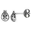 Tiny Sterling Silver Lady Bug Stud Earrings