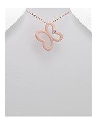 Butterfly CZ Pendant Necklace In 92.5 Sterling Silver