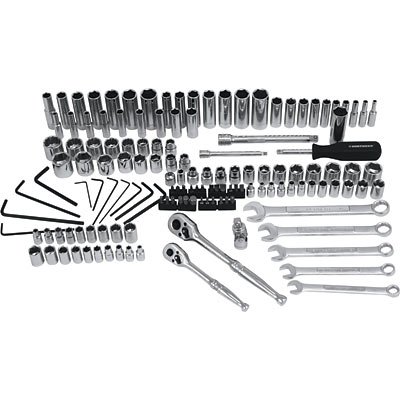 Northern Industrial Mechanics Tools - 1/4in. & 3/8in. Drives, 141-Pc. SAE and Metric Set