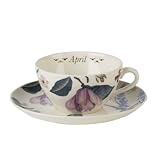 Spode Flowers of the Month Cup & Saucer 11 ounce - April (magnolia, camellia, bluebell)