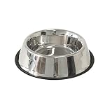 Edelstahlnapf mit Gummiring 0,9 l