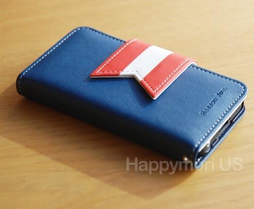 Happymori Traditional Reason Ave 1(Navy)Wallet Leather Flip Case for iPhone Galaxy S4 i9500