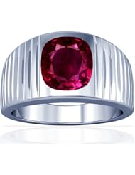 14K White Gold Cushion Cut Ruby Solitaire Ring (GIA Certificate)