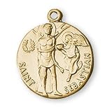 12K Gold Filled Saint Sebastian Medal and 18-inch Chain