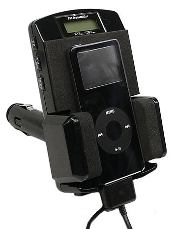Apple iPod MP3 Player 6 in 1 FM Car Transmitter with Digital Read Out Display - 2 Color Options - Compatible with all Sync connector iPod, BLACK